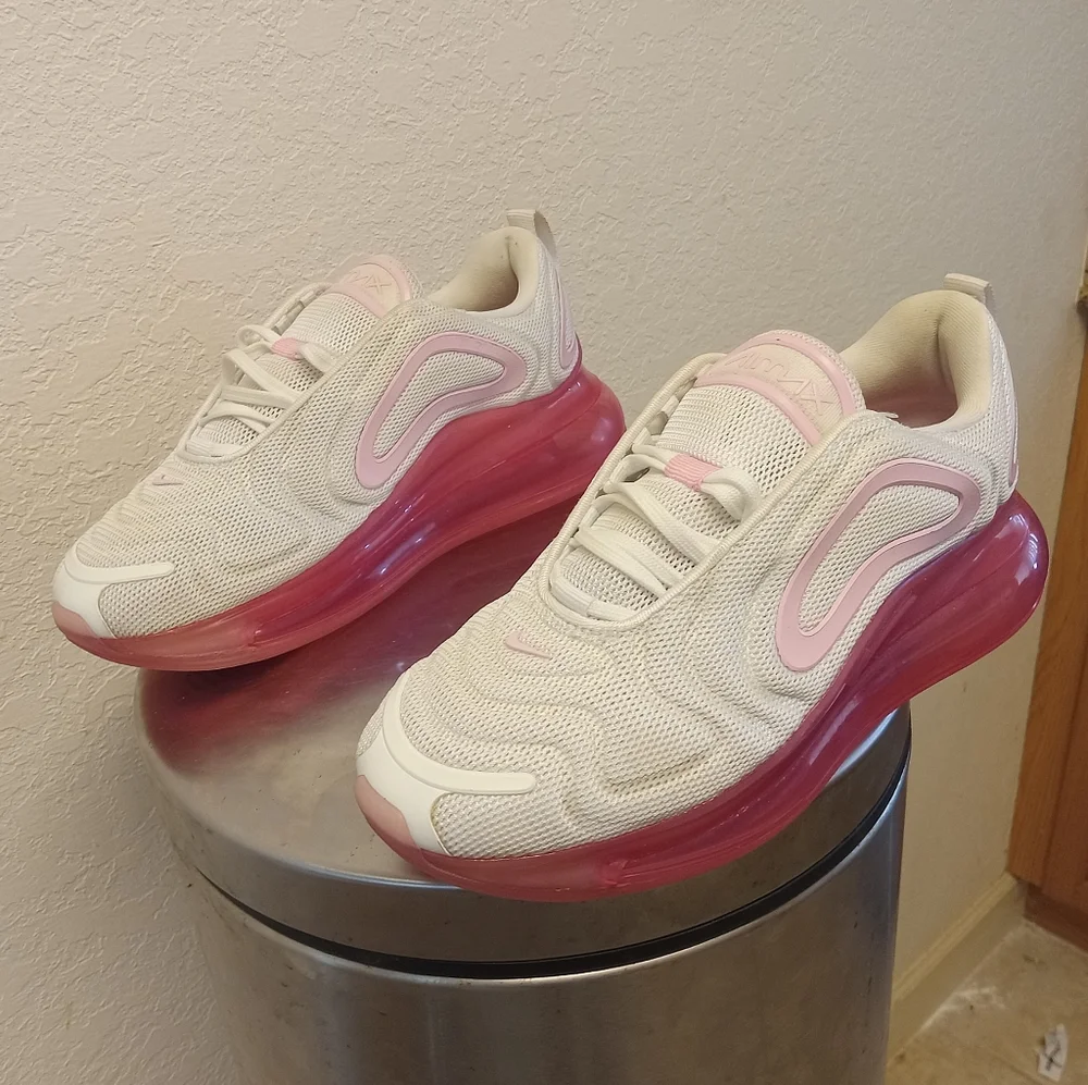 Nike Air Max 720 Womens 8 Shoes Sneakers White Pink Running Jogging Athletic Spo - Picture 10 of 16